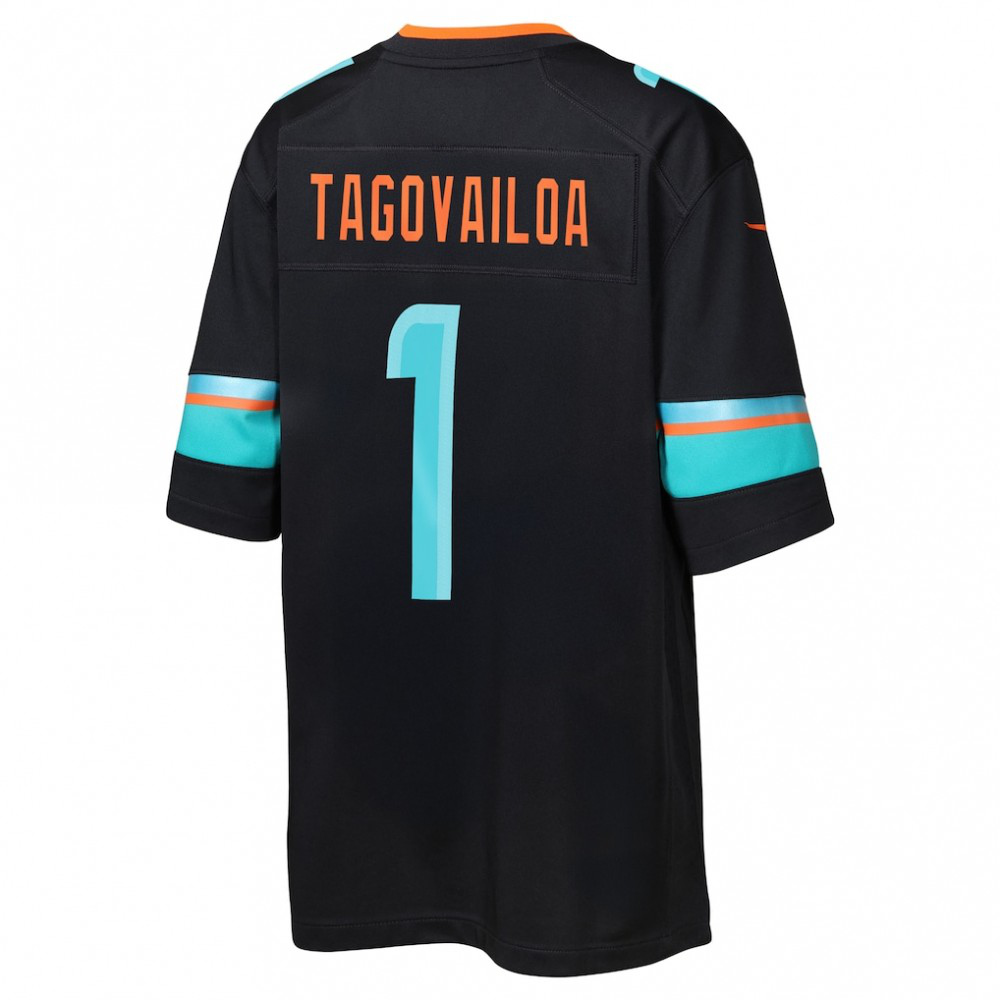 Tua Tagovailoa Miami Dolphins Nike Youth 2025 Rivalries Collection Game Jersey - Pitch Blue-GridironStore